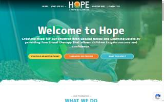 Hope Therapy Center website