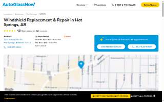 Auto Glass Now of Hot Springs website