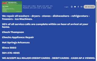Chuck's Appliance Repair website