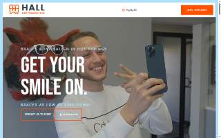 Hall Orthodontics website
