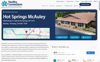 Healthy Connections Hot Springs McAuley website