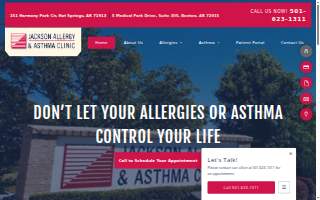 Jackson Allergy & Asthma Clinic - Hot Springs website