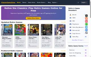 Retro Video Games website