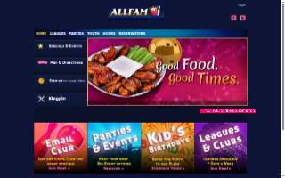 Allfam Bowling & Entertainment Center of Jacksonville website