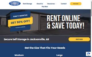 Redmond Road Storage website