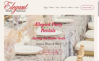 Elegant Party Rentals website