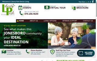 Liberty Park Senior Living website