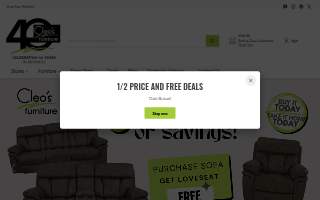 Cleo's Furniture of Little Rock website