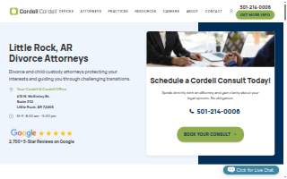 Cordell & Cordell | Family Law & Divorce of Little Rock website