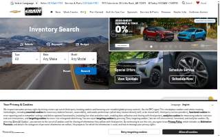 Crain Chevrolet website