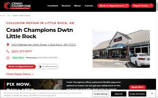 Crash Champions Collision Repair Downtown Little Rock website