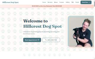 Hillcrest Dog Spot website