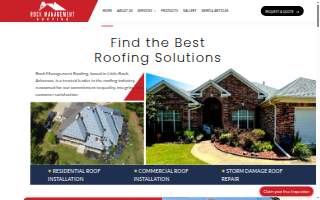 Rock Management Roofing website
