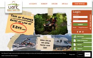 UARK Federal Credit Union website