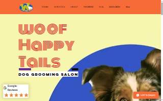 Woof Happy Tails website