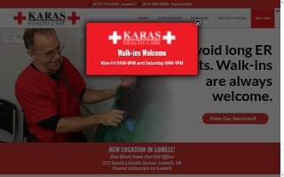 Karas Health Care of Lowell website