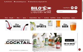 Bilo's Liquor & Fine Wine website