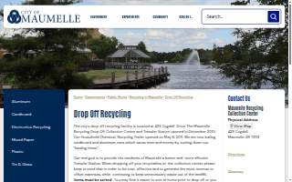 City of Maumelle Drop Off Recycling Collection Center & Transfer Station website