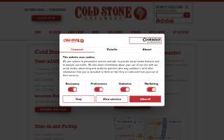 Cold Stone Creamery of Maumelle website