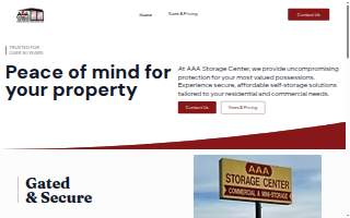 AAA Storage Center website