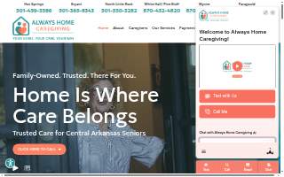 Always Home Caregiving of North Little Rock website