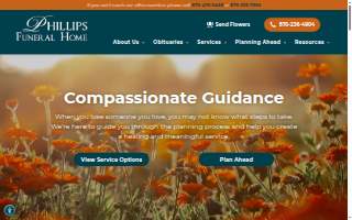 Phillips Funeral Home website