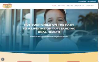 Ridge Kids Dental website