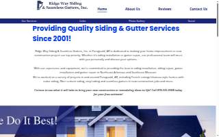 Ridge Way Siding & Seamless Gutters, Inc. website