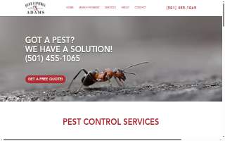 Adams Pest Control of Pine Bluff website