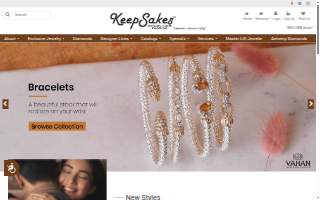 KeepSakes Jewelry And Gifts website