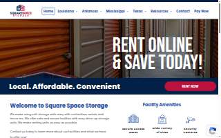 Square Space Storage of Pine Bluff website