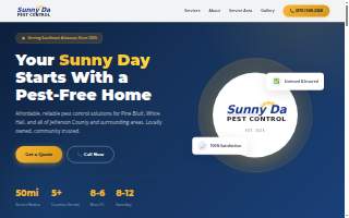 Sunny Day Pest Control website
