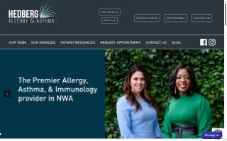 Hedberg Allergy & Asthma Center of Rogers website