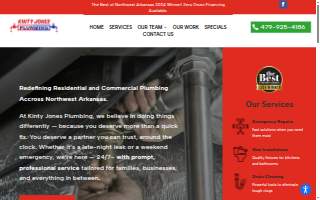 Kinty Jones Plumbing website