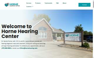 Horne Hearing Center website