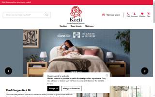 Kozii Furniture website