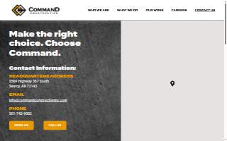 Command Construction website
