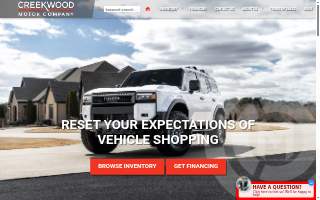 Creekwood Motor Company website