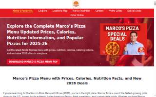 Marco's Pizza website