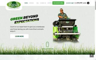 Rush Lawn Care & Weed Control website