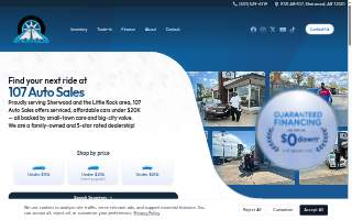 107 Auto Sales website