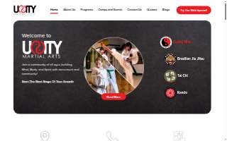 Unity Martial Arts of Sherwood website