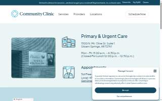 Community Clinic Primary & Urgent Care website