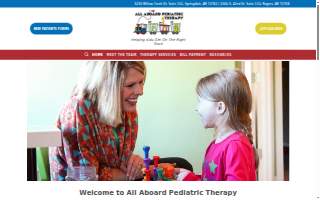 All Aboard Pediatric Therapy website