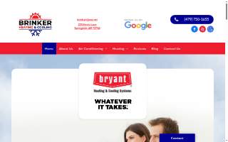 Brinker Heating & Cooling Services website