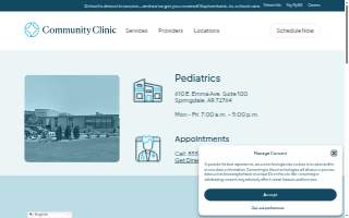 Community Clinic Pediatrics - Springdale, AR - Emma Ave Campus website