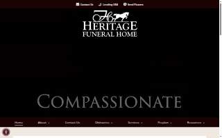 Heritage Funeral Home website