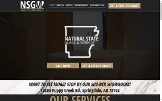 Natural State Glass & Mirror, LLC. website
