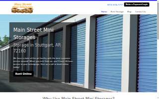 Main Street Mini Storages website