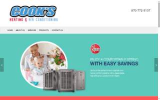 Cook's Heating and Air Conditioning LLC website